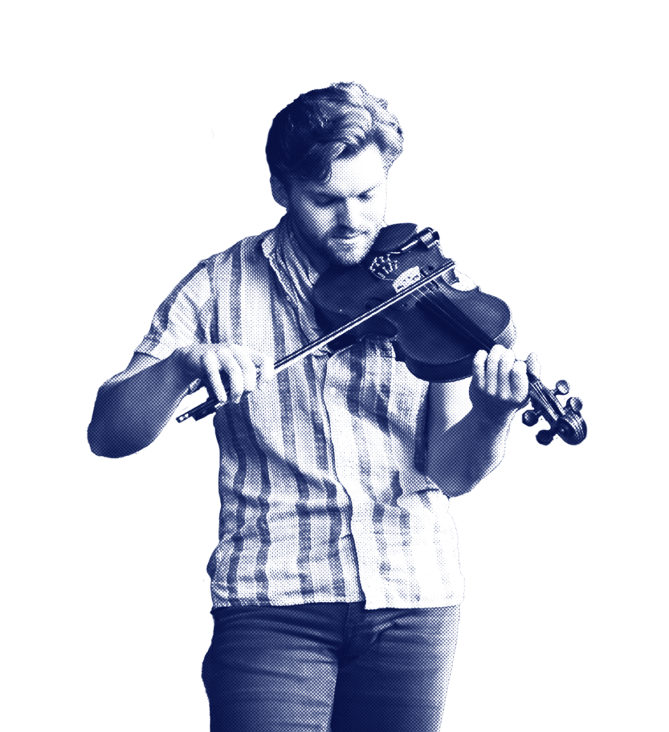 Musician playing a violin